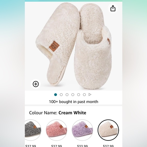 EverFoams Women's Cozy Soft Fuzzy Slippers NWOT - Picture 5 of 8